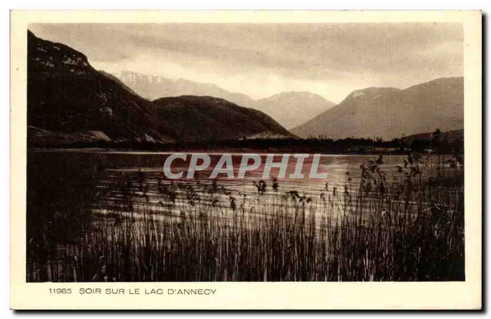 Noite sobre o lago de Annecy — 11985 — Imp. Edit. Braun & Cie, Dornach - Frente