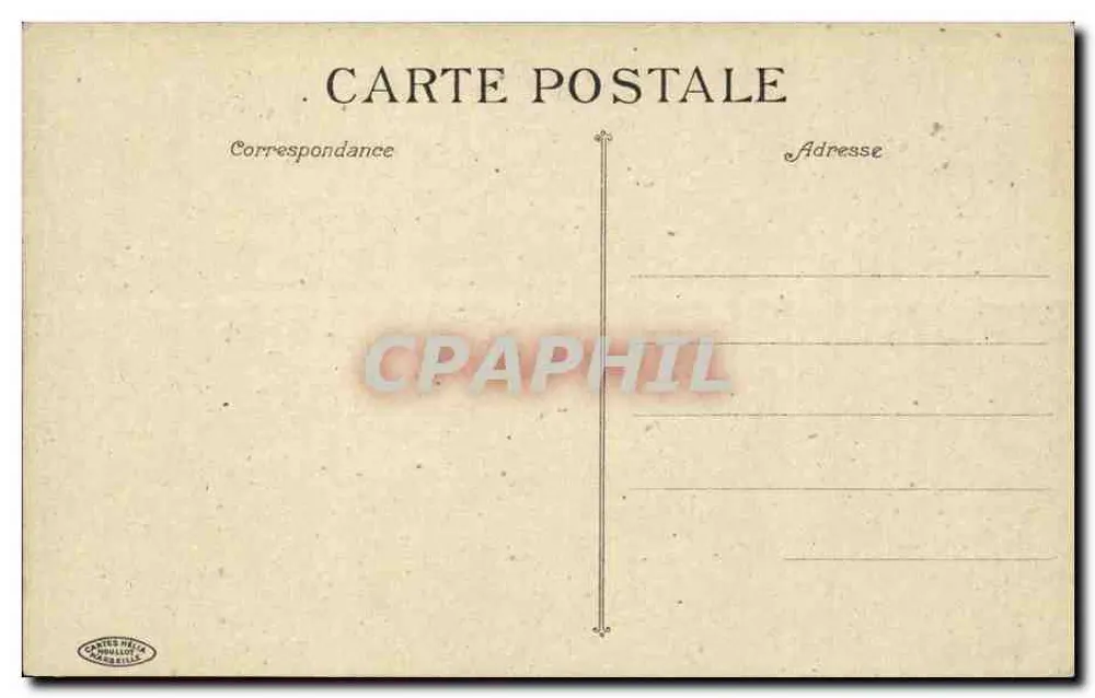 TOULON - Praia do Mourillon — vista da fortaleza e de um barco a vela — editor Cartes Heitz & Cie, n°3 - Verso