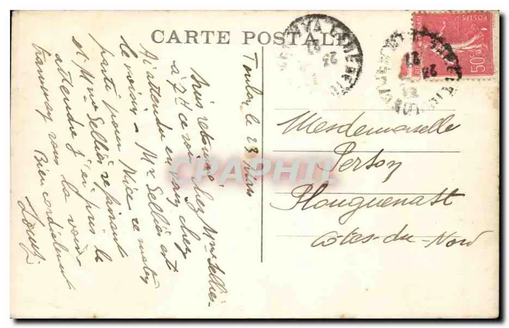Côte d'Azur - TOULON — Allgemeiner Blick und der Hafen — Verlag: Côte d'Azur, n° 501 - Rückseite
