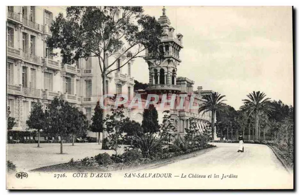San-Salvador — Schloss und Gärten — Hellintypie F. Le Deley, Paris - Vorderseite