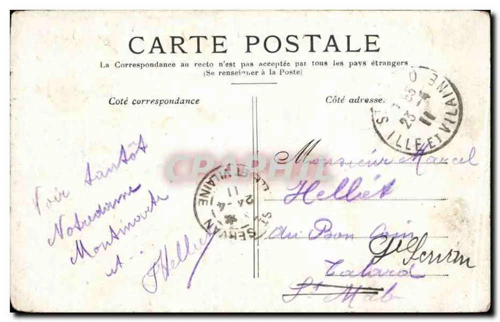 Paris — Notre-Dame — Editor não identificado, número de série não visível - Verso