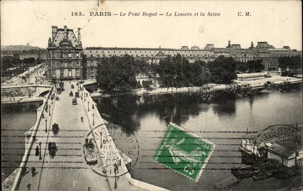 PARIS — Der Königspont — Das Louvre und die Seine — C.M. — n°163 - Vorderseite