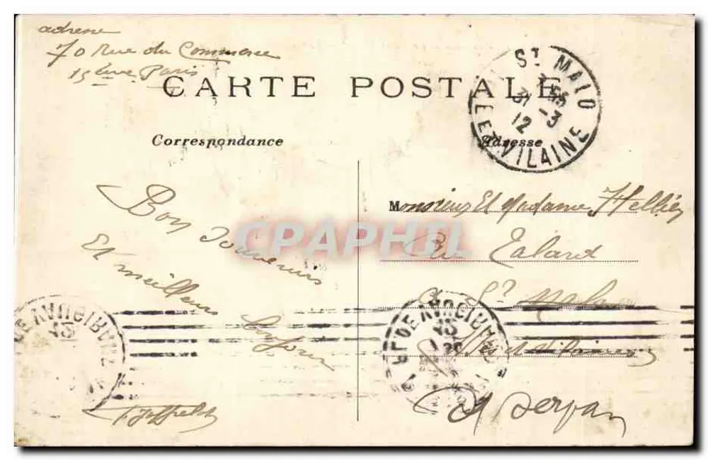 PARIS — Der Königspont — Das Louvre und die Seine — C.M. — n°163 - Rückseite