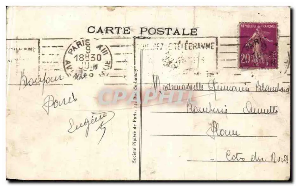 Paris — Das Palais und der Garten des Luxembourg — A. P. — Nr. 235 - Rückseite