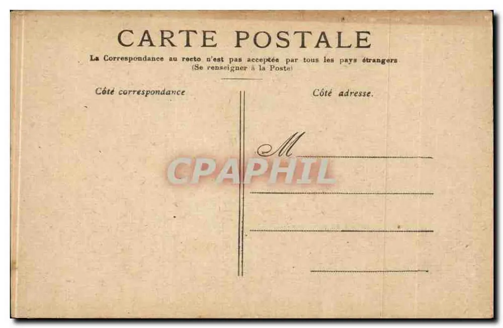 Paris — A Madeleine — Editor não identificado, número de série não visível - Verso