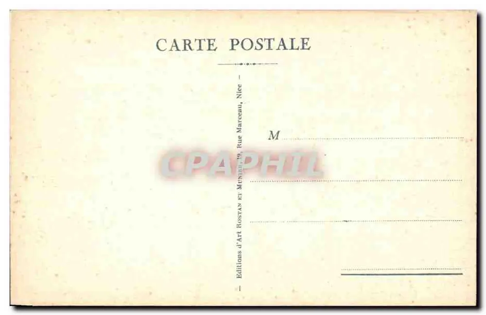 CANNES. Vista geral — Edições de Arte Rostan e Marceau, Nice - Verso