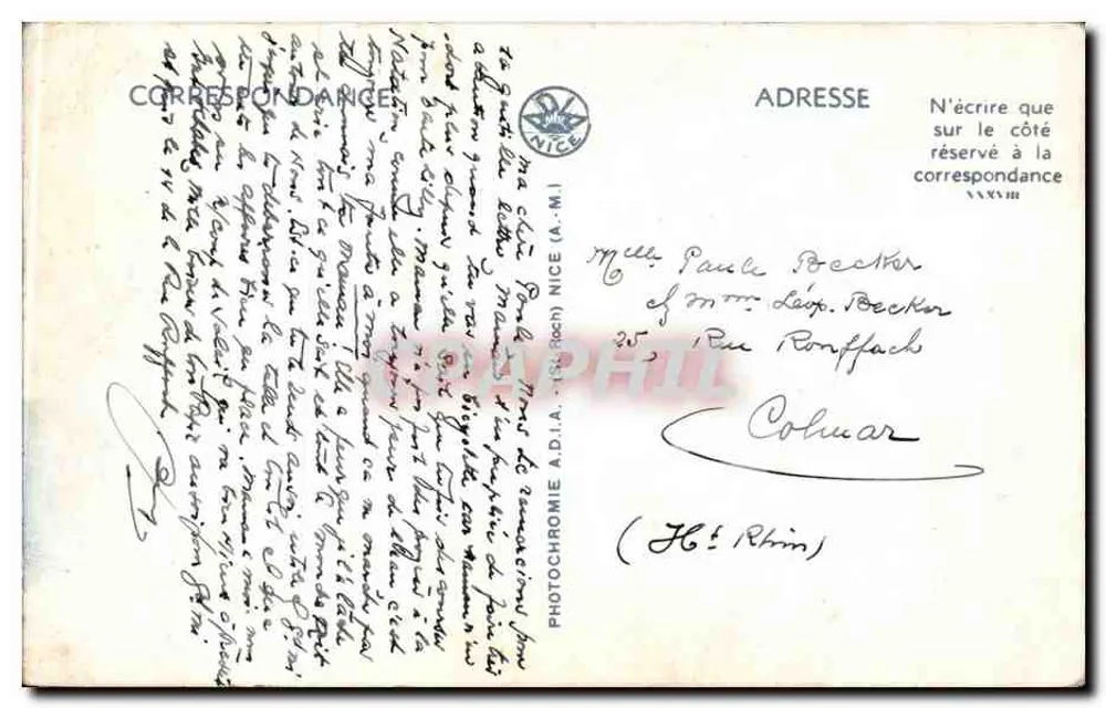 CANNES — Vista geral — BEF 94, Adia - Verso