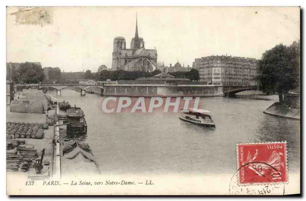 Paris — A Sena, perto da Notre-Dame — LL. n°132 - Frente