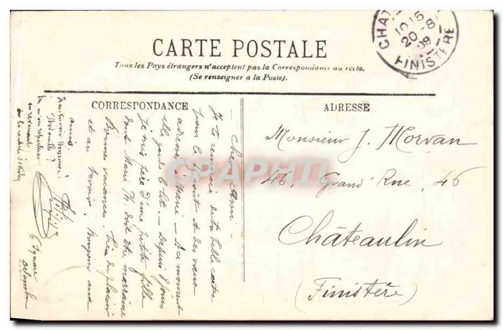 Paris — A Sena, perto da Notre-Dame — LL. n°132 - Verso