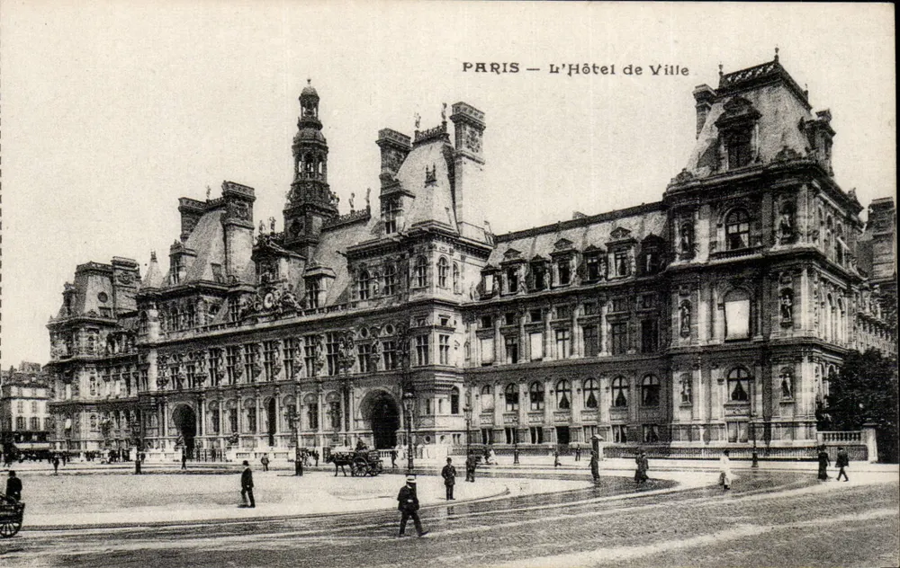 Paryż — Hotel de Ville — Wyd. E. Asheller - Awers