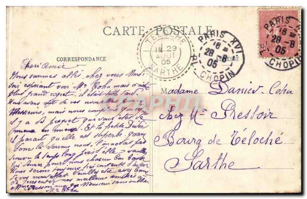 Die Villa de Longchamp im Bois de Boulogne — Paris — Verlag Berthier n°344 - Rückseite