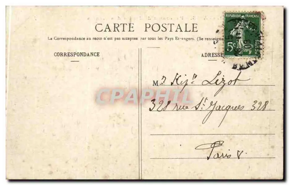 Paris - Panorama des Jardin des Plantes — Verlag J.H. n°622 - Rückseite