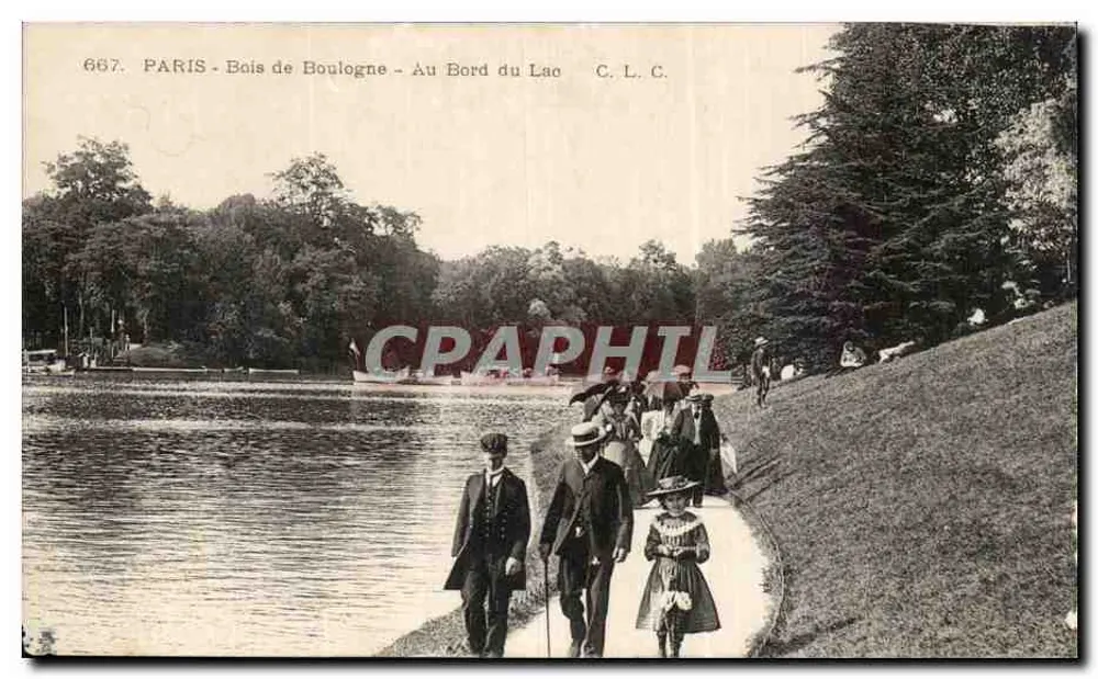 Paris - Bois de Boulogne - Am Ufer des Sees — C. L. C. n°667 - Vorderseite