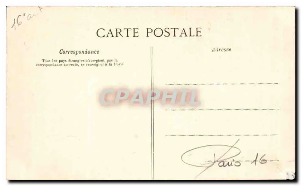 Paris - Bois de Boulogne - Am Ufer des Sees — C. L. C. n°667 - Rückseite