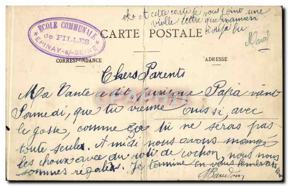 Kirche Sainte-Marie-des-Batignolles — Paris — unbekannter Verlag, Nr. 305 - Rückseite