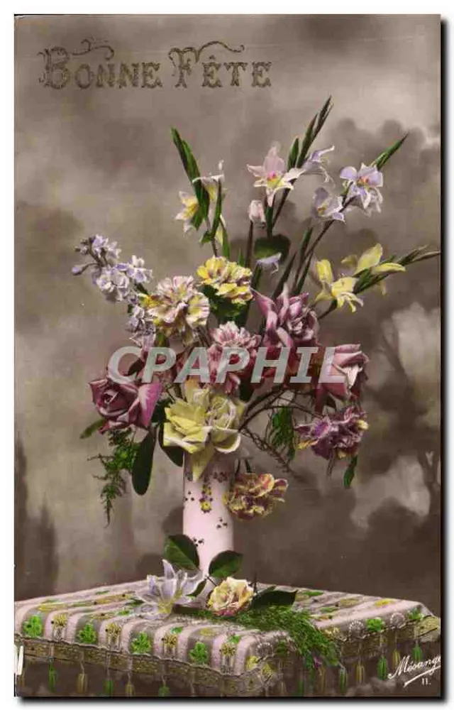 Blumenstrauß — Frohe Geburtstagskarte — Musserange n°11 - Vorderseite