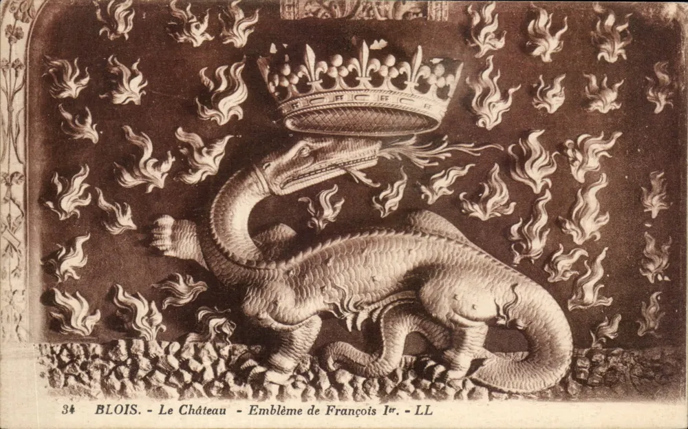 Blois - Das Schloss - Emblem von François I - LL - Vorderseite