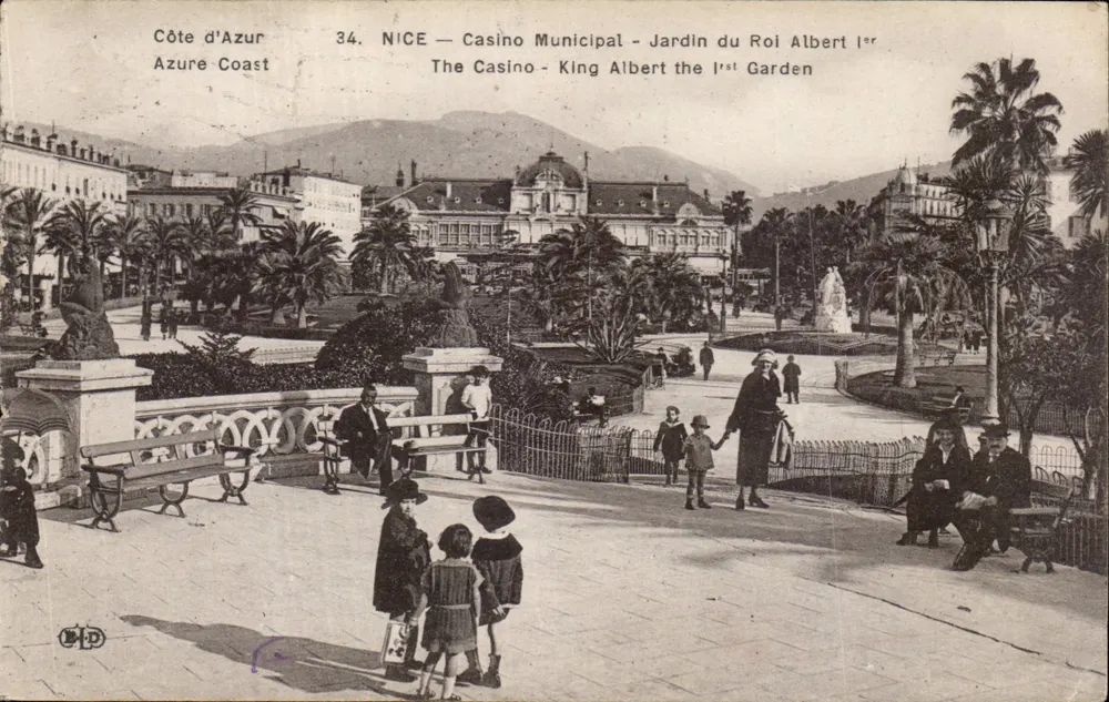 Nice — Casino Municipal — Jardin du Roi Albert Ier — Édition Tairraz, n°34 - Vorderseite