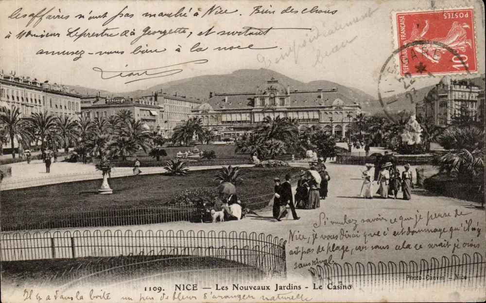 NICE — Les Nouveaux Jardins — Das Casino — Foto Caovin - Vorderseite