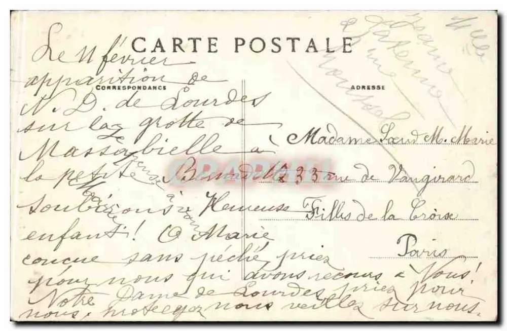 Montmartre — A Basílica e o Teleférico — G.C.A. Paris n°734 - Verso