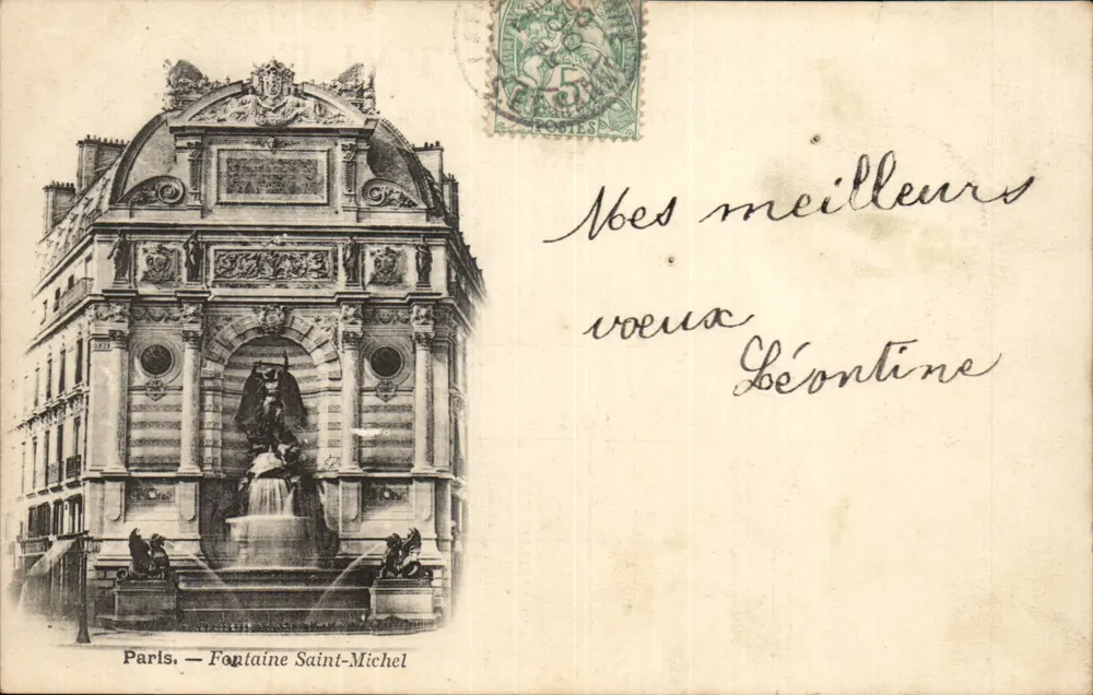 Paris — Fonte Saint-Michel — editor não identificado - Frente