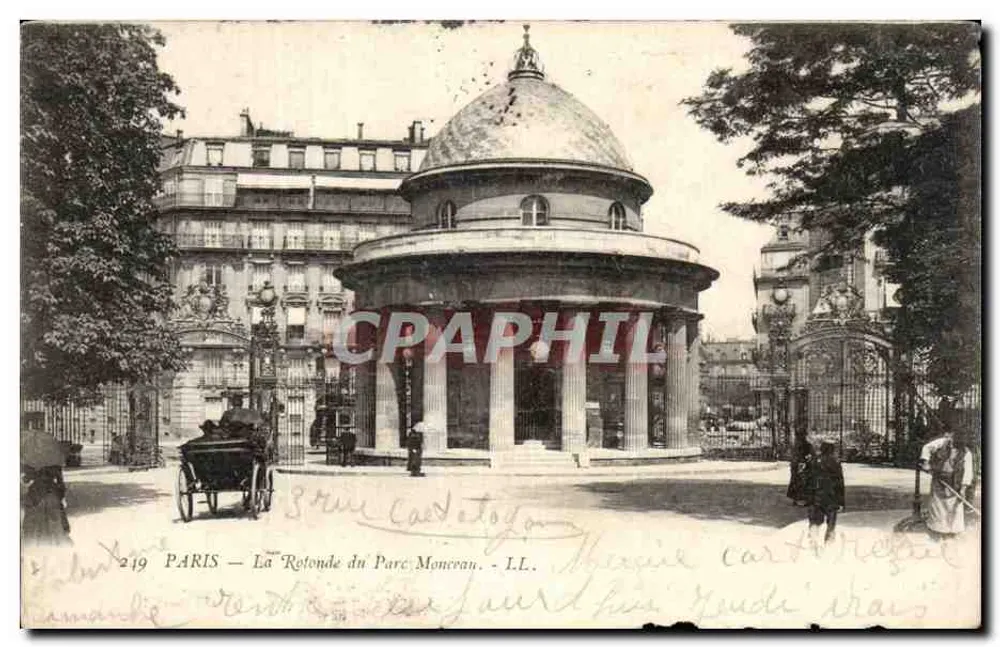 Paris — A Rotonda do Parc Monceau — L.L. n°219 - Frente