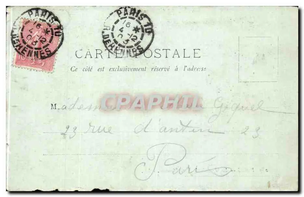 Paris — A Rotonda do Parc Monceau — L.L. n°219 - Verso