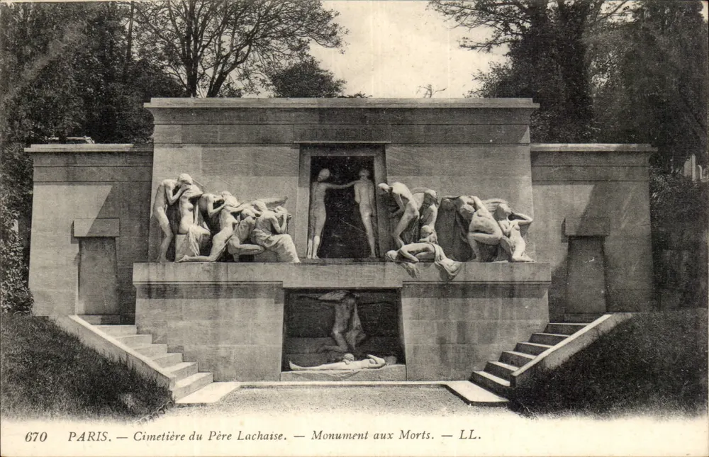 Paris — Friedhof Père Lachaise — Denkmal für die Toten — LL. - Vorderseite