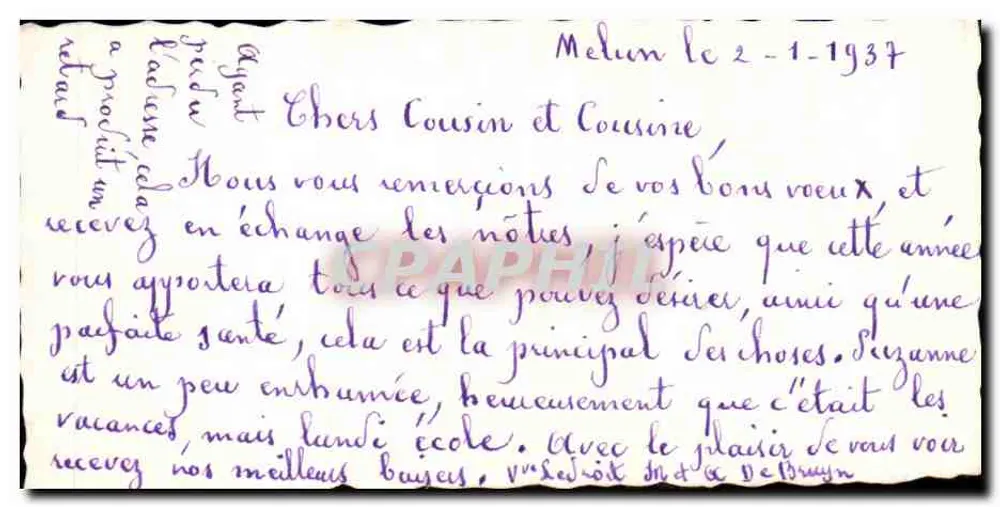 Scène hivernale avec cerfs — éditeur non visible — n° de série non visible - Rückseite
