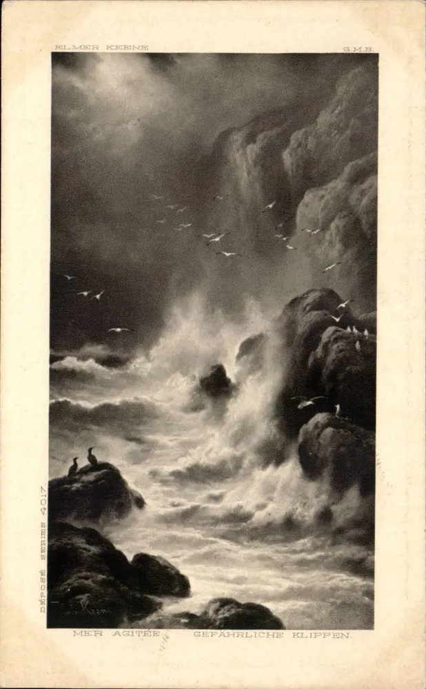 Mar agitado — Gigantes rochosos — Elmer Kerne, G.M.B. - Frente
