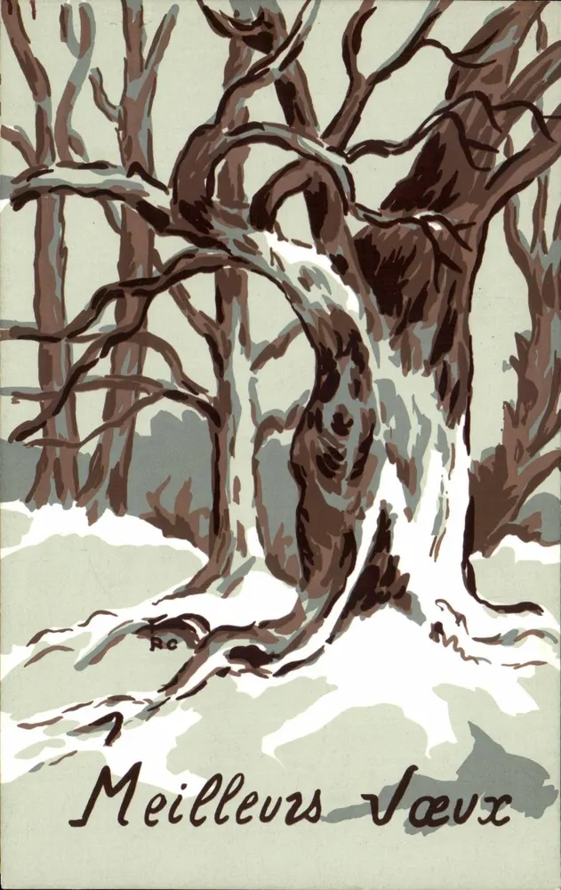 Schneeverwehete Wälder — Beste Grüße — RC - Vorderseite