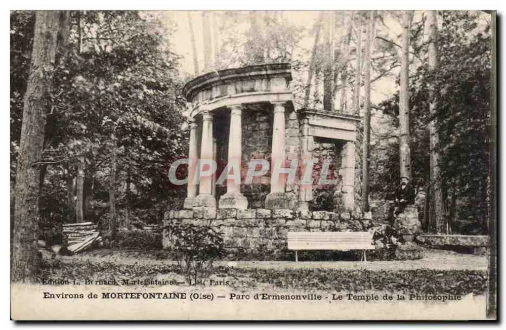 Um MORTEFONTAINE (Oise) — Park von Ermenonville — Der Tempel der Philosophie — Edition L. Bernard, Marteauvaine — Lille, Paris - Vorderseite