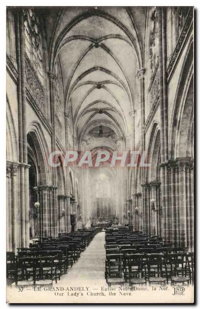 Le Grand-Andely — Kirche Notre-Dame, der Kirchenschiff — J. Hot - Vorderseite