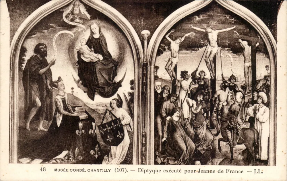 Diptychon des Museums Condé, Chantilly — für Jeanne de France gefertigt — LL. — N° 48 - Vorderseite