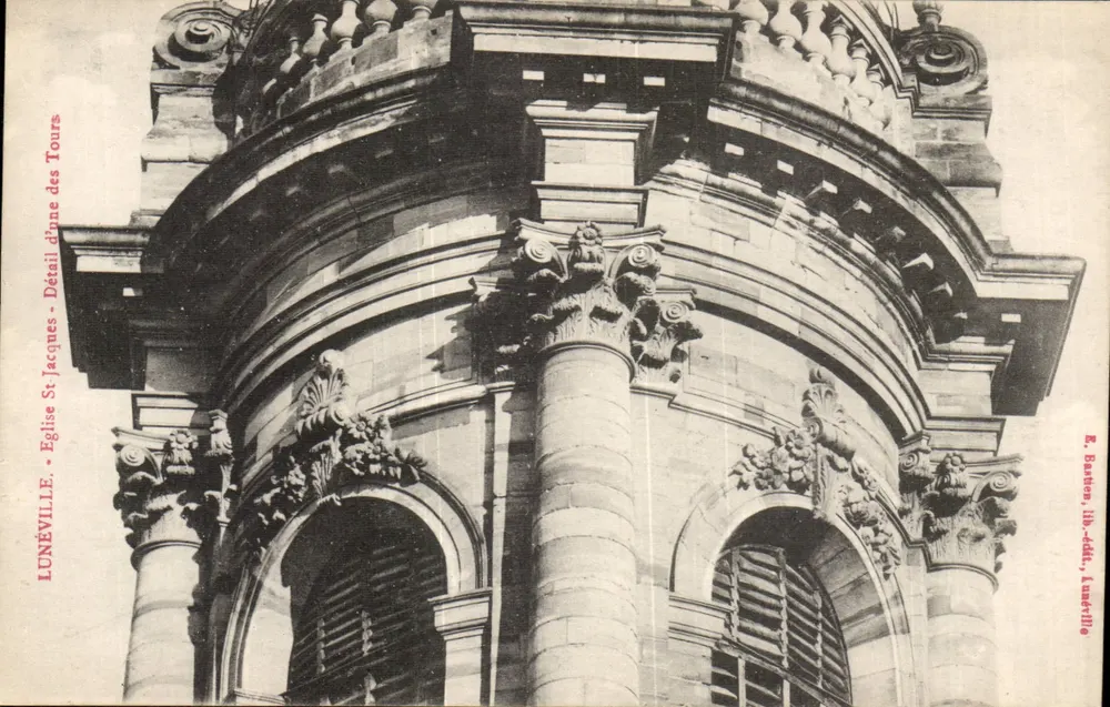 Kirche Saint-Jacques — Detail einer Turm — E. Barton, lith. publ., Lunéville - Vorderseite