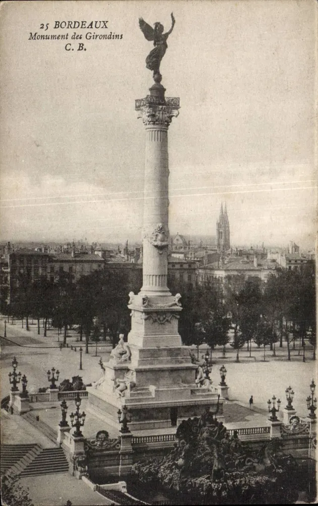 Bordeaux — Monument dos Girondinos — C.B. - Frente