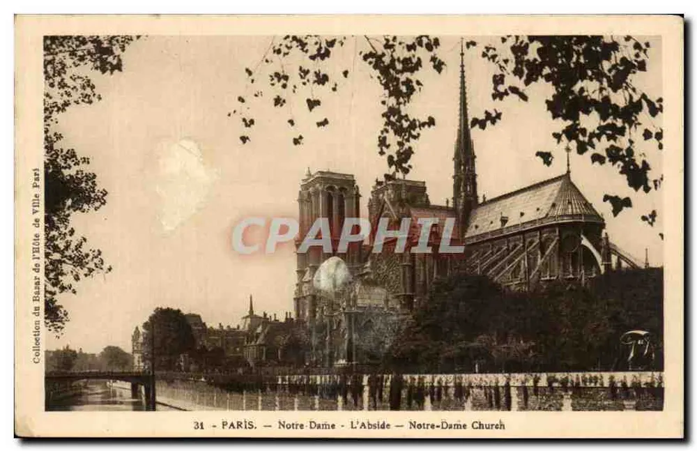 Paris - Notre-Dame - A Abside — Coleção do Bazar do Hotel de Ville de Paris - Frente