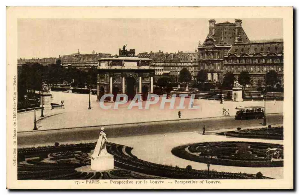 Paris — Perspectiva sobre o Louvre — Bazar de l'Hôtel-de-Ville, n°17 - Frente