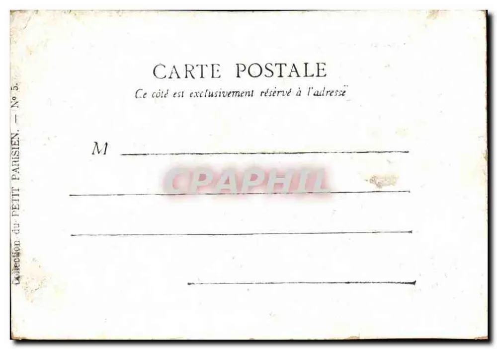 Paris — A Place de la République — Editor do Petit Parisien, n°5 - Verso