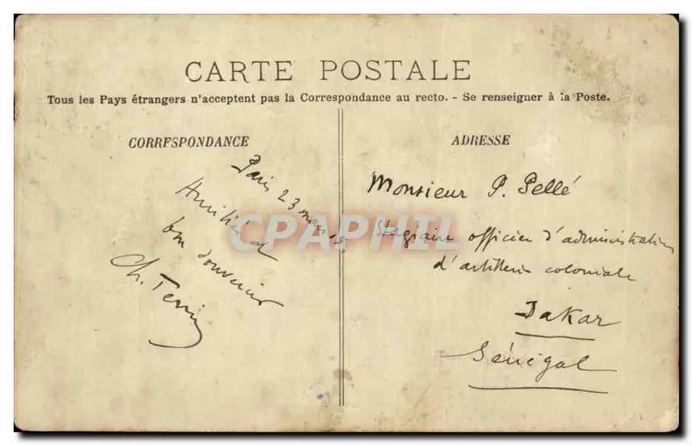 Place de la Concorde e a Seine — Paris — LL, n° 719 - Verso