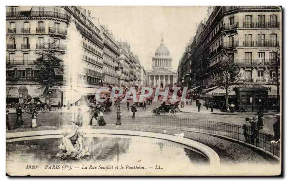 Paris (5. Bezirk) — La Rue Soufflot und der Panthéon — LL. - Vorderseite
