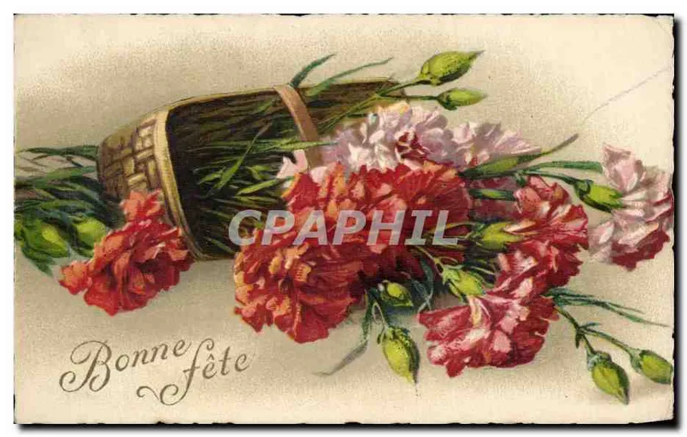 Bouquet de pivoines — editor desconhecido, n° 822 - Frente