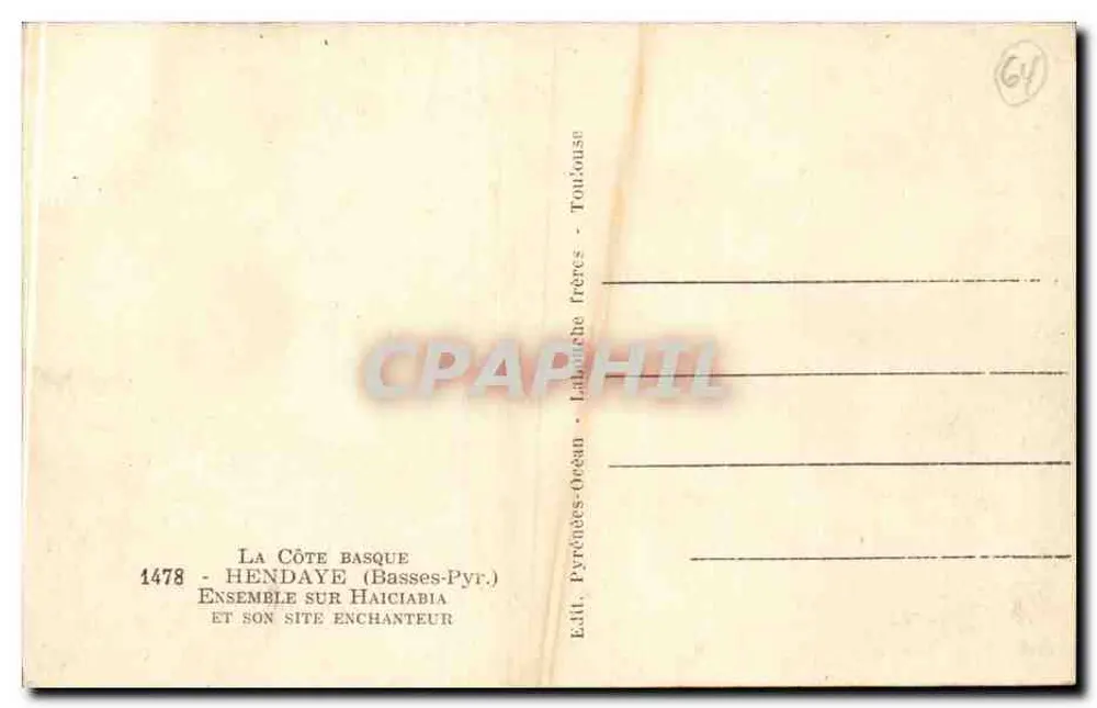 Hendaye (Basses-Pyrénées) — Ansicht von Haiciabia und ihrem zauberhaften Ort — Labouche frères - Rückseite