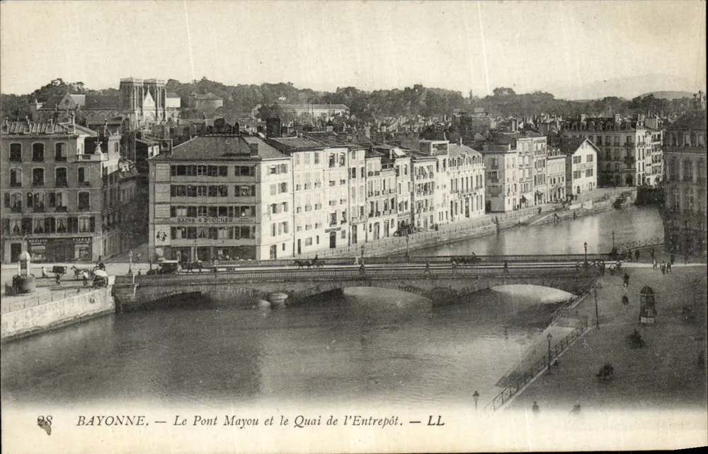 Bayonne — Die Mayou-Brücke und der Entrepôt-Quai — LL - Vorderseite