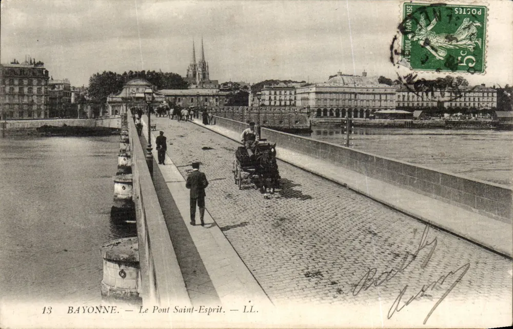 Bayonne — O Ponte Saint-Esprit — LL. - Frente