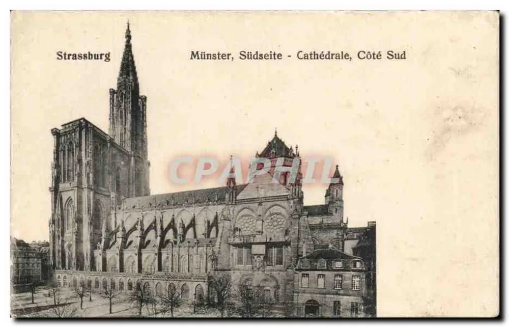 Straßburg — Kathedrale, Südseite — Münster, Südseite — Kathedrale, Südseite - Vorderseite
