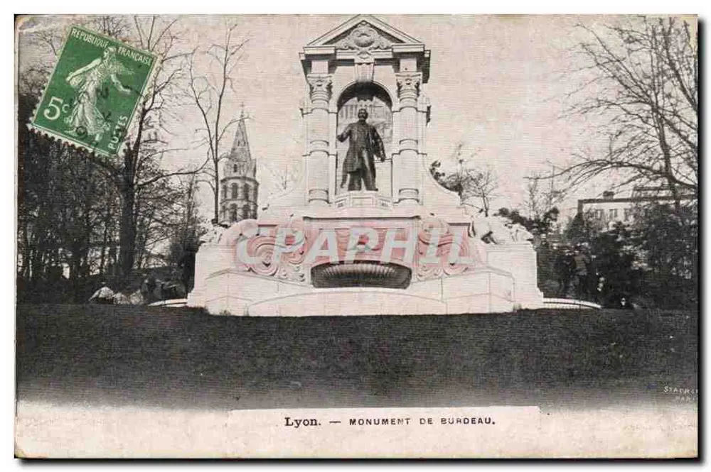 Lyon — Monument de Burdeau — Editor Stadnick Paris - Frente