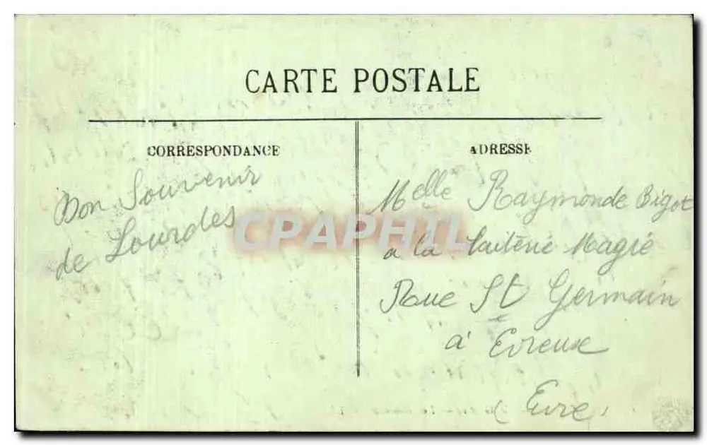 Lourdes — A Gruta — Os Robinets — LL. — N° 67 - Verso