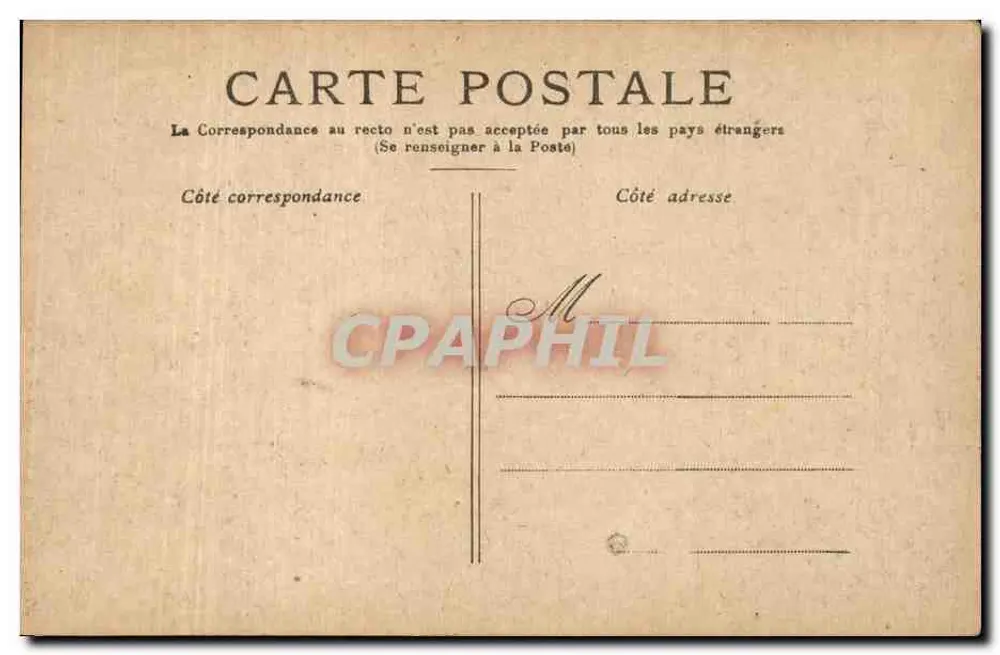Paris — O Arco do Triunfo da Estrela — editor não identificado - Verso