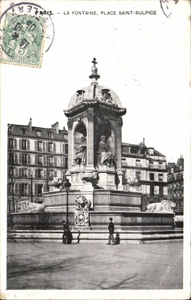 Paris — A Fontaine, Praça Saint-Sulpice — Fotográfica - Frente